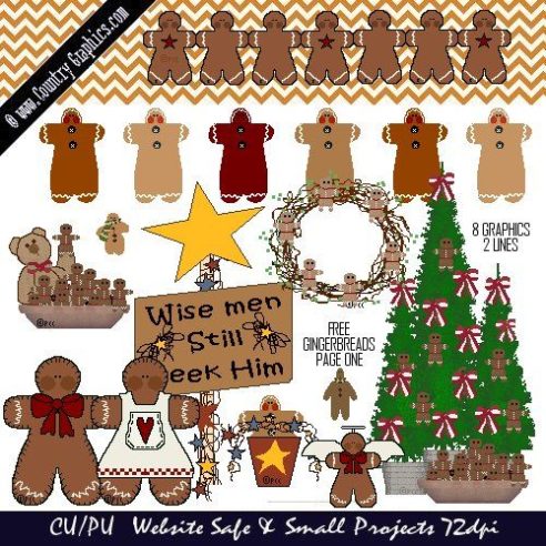 FREE GINGERBREAD GRAPHICS PG 1