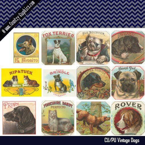 FREE VINTAGE DOG LABELS