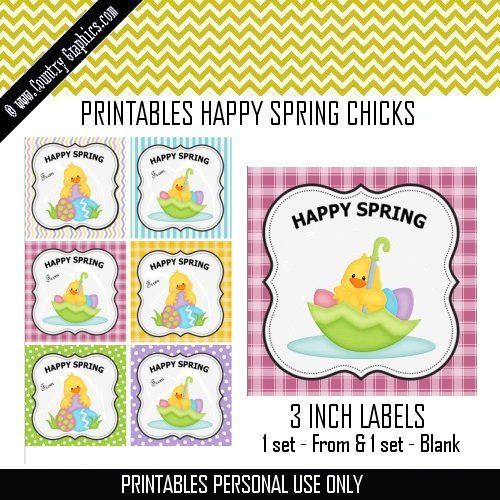 FREE PRINTABLES – HAPPY SPRING CHICKS