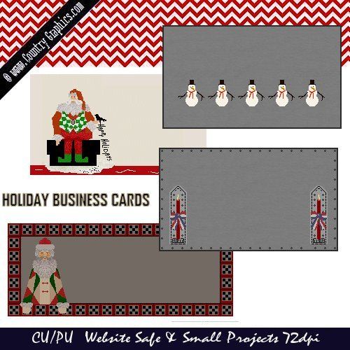 Holiday Business Cards Paid Club PG1