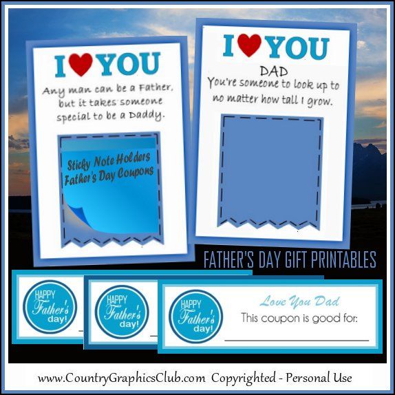 Free Club Fathers Day Gift Printables