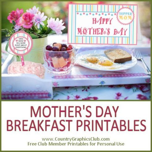 Free Club Mothers Day Breakfast Printables